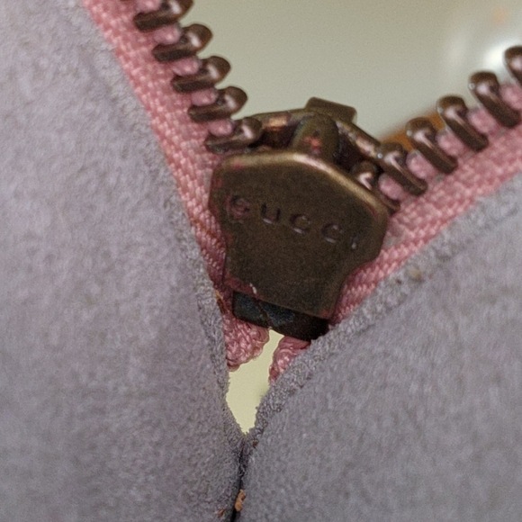 Gucci Marmont Pink Leather Large Pouch Clutch - Picture 9 of 12